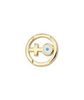 (GQ6493A) Good Quality Metal Alloy 11.4 x 11.5mm Round motif with cross and eye (3 pcs) (GQ6493A) Good Quality Metal Alloy 11.4 x 11.5mm Round motif with cross and eye (3 pcs)