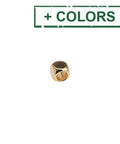 (GQ6497X) Brass rounded cube bead 4mm H2,8mm (20 pcs) (GQ6497X) Brass rounded cube bead 4mm H2,8mm (20 pcs)