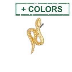 (GQ6500X) Good Quality Earring snake with titanium pin (2 pcs) (GQ6500X) Good Quality Earring snake with titanium pin (2 pcs)