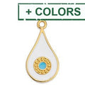 (GQ6516X) 11.7 x 22mm Drop motif ethnic eye pendant  (2 PCS) 11.7 x 22.4 Drop motif ethnic eye pendant