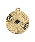 (GQ6519A) GOLD/RED (GQ6519X) 20 x 22mm Round motif with rays and rhombus pendant (2 PCS) (GQ6519X) 20 x 22mm Round motif with rays and rhombus pendant (2 PCS)