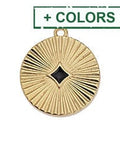 (GQ6519A) GOLD/RED (GQ6519X) 20 x 22mm Round motif with rays and rhombus pendant (2 PCS) (GQ6519X) 20 x 22mm Round motif with rays and rhombus pendant (2 PCS)