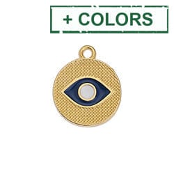 (GQ6520X) Round eye motif 17mm pentant (2 pcs) (GQ6520X) Round eye motif 17mm pentant (2 pcs)