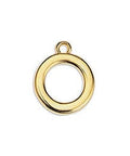 XXX 24KT.GD.PL (GQ6525A) (GQ6525-X) Metal Ring base of toggle clasp (4 PCS) Ring base of toggle clasp