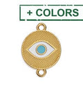 (GQ6656X METAL Round eye motif 18mm with 2 rings (2 PCS) Round eye motif 18mm with 2 rings