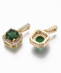 (GQ7611-GR) Brass Cubic Zirconia Pendants, with Glass, 11.5x9.5mm (1 PC) (GQ7611-GR) Brass Cubic Zirconia Pendants, with Glass, 11.5x9.5mm (1 PC)