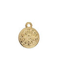 (GQA7068A) 24KT GOLD PLATED (GQA7068X) Round motif with Arabic pattern 13mm (4 PCS) (GQA7068X) Round motif with Arabic pattern 13mm (4 PCS)