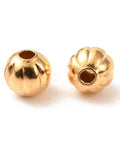 (GQB8280-A01) Brass Beads, Pumpkin, Real 18K Gold Plated, 3mm (30 PCS) (GQB8280-A01) Brass Beads, Pumpkin, Real 18K Gold Plated, 3mm (30 PCS)