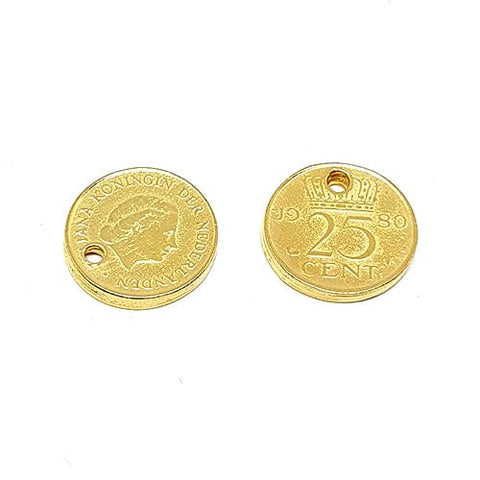 (GQC6704A) 18MM COIN "NEDERLAND 25 CENTS" (2 PCS) (GQC6704A) 18MM COIN "NEDERLAND 25 CENTS" (2 PCS)