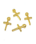 (GQC6711A) 10 x 19 MM Small cross pendant (4 PCS) (GQC6711A) 10 x 19 MM Small cross pendant (4 PCS)