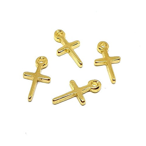(GQC6711A) 10 x 19 MM Small cross pendant (4 PCS) (GQC6711A) 10 x 19 MM Small cross pendant (4 PCS)