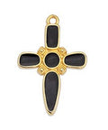 (GQC6871A) GOLD PL./BLACK (GQC6871X) Dagger cross motif pendant (2 PCS) (GQC6871X) Dagger cross motif pendant (2 PCS)
