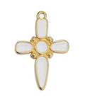 (GQC6871B) GOLD PL./ WHITE (GQC6871X) Dagger cross motif pendant (2 PCS) (GQC6871X) Dagger cross motif pendant (2 PCS)