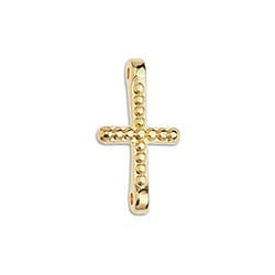 (GQC6885A) Cross 20mm with grains for 1.5mm with 2 rings (4 PCS) (GQC6885A) Cross 20mm with grains for 1.5mm with 2 rings (4 PCS)