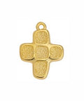 (GQC7654A) Cross with squares textured pattern pendant 20x16mm (2 PCS) (GQC7654A) Cross with squares textured pattern pendant 20x16mm (2 PCS)