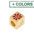 (GQC8050-GDR) Alloy 10mm Bead cube with daisy Φ5mm (1 PC) (GQC8050-GDR) Alloy 10mm Bead cube with daisy Φ5mm (1 PC)