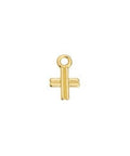 (GQC8075-G) Motif cross with double lines pendant 10x7mm (6 PCS) (GQC8075-G) Motif cross with double lines pendant 10x7mm (6 PCS)