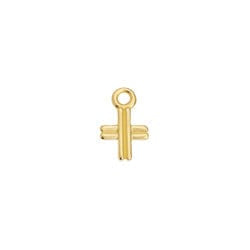 (GQC8075-G) Motif cross with double lines pendant 10x7mm (6 PCS) (GQC8075-G) Motif cross with double lines pendant 10x7mm (6 PCS)