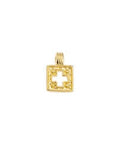 (GQC8076-G) Square motif perforated cross for 1.5mm pendant 10x7mm (4 PCS) (GQC8076-G) Square motif perforated cross for 1.5mm pendant 10x7mm (4 PCS)