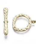 (GQC8293-G) Alloy Toggle Clasps, Ring, Real 18K Gold Plated (2 SETS) (GQC8293-G) Alloy Toggle Clasps, Ring, Real 18K Gold Plated (2 SETS)