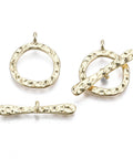 (GQC8293-G) Alloy Toggle Clasps, Ring, Real 18K Gold Plated (2 SETS) (GQC8293-G) Alloy Toggle Clasps, Ring, Real 18K Gold Plated (2 SETS)