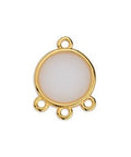 WHITE / 24.KT.GD.PL. (GQC8454-G565) (GQC8454-X) Alloy Ring 14x19mm pendant with 3 rings (2 PCS) (GQC8454-X) Alloy Ring 14x19mm pendant with 3 rings (2 PCS)