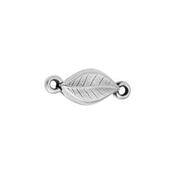 XXX ANTIQUE SILVER (GQC8457-AS) (GQC8457-X) Alloy Magnetic clasp leaf with 2 rings 17x7mm (1 SET) (GQC8457-X) Alloy Magnetic clasp leaf with 2 rings 17x7mm (1 SET)