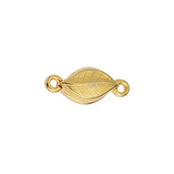 24.KT GOLD PLATED (GQC8457-G) (GQC8457-X) Alloy Magnetic clasp leaf with 2 rings 17x7mm (1 SET) (GQC8457-X) Alloy Magnetic clasp leaf with 2 rings 17x7mm (1 SET)