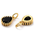 BLACK (GQD8005-01) (GQD8005-X) Brass Micro Pave Cubic Zirconia Pendants Teardrop, 7.5x12mm (2PCS) (GQD8005-X) Brass Micro Pave Cubic Zirconia Pendants Teardrop, 7.5x12mm (2PCS)