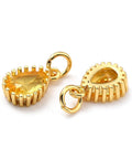 YELLOWGOLD (GQD8005-03) (GQD8005-X) Brass Micro Pave Cubic Zirconia Pendants Teardrop, 7.5x12mm (2PCS) (GQD8005-X) Brass Micro Pave Cubic Zirconia Pendants Teardrop, 7.5x12mm (2PCS)