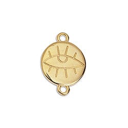 (GQE7075A) Metal Round motif 18mm with eye sketch with 2 rings (4 PCS) (GQE7075A) Metal Round motif 18mm with eye sketch with 2 rings (4 PCS)