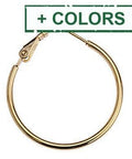 (GQE7078-X) Brass earring hoop 1.5x25mm easy clip pin (2 PCS) (GQE7078-X) Brass earring hoop 1.5x25mm easy clip pin (2 PCS)