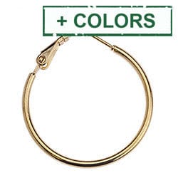 (GQE7078-X) Brass earring hoop 1.5x25mm easy clip pin (2 PCS) (GQE7078-X) Brass earring hoop 1.5x25mm easy clip pin (2 PCS)