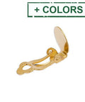 (GQE7079-X) Brass clip-on base for earring round 10mm (4 PCS) (GQE7079-X) Brass clip-on base for earring round 10mm (4 PCS)