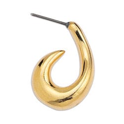 (GQE7095A) Earring hook bold with titanium pin 18X26mm (2 PCS) (GQE7095A) Earring hook bold with titanium pin 18X26mm (2 PCS)