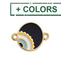 (GQE7126X) Round motif with asymmetric eye with 2 rings 18x14mm (2 PCS) (GQE7126X) Round motif with asymmetric eye with 2 rings 18x14mm (2 PCS)