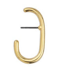 (GQE7222A) 28mm Earring lobe hug elongated with titanium pin 24KT Gold Plated (2 pcs) (GQE7222A) 28mm Earring lobe hug elongated with titanium pin 24KT Gold Plated (2 pcs)