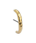 (GQE7223A) Earring lobe hug hammered with titanium pin 24kt Gold plated (2 PCS) (GQE7223A) Earring lobe hug hammered with titanium pin 24kt Gold plated (2 PCS)
