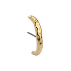 (GQE7223A) Earring lobe hug hammered with titanium pin 24kt Gold plated (2 PCS) (GQE7223A) Earring lobe hug hammered with titanium pin 24kt Gold plated (2 PCS)
