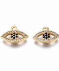 (GQE7946G) Brass Micro Pave Cubic Zirconia Charms, 9x13mm (1 PC) (GQE7946G) Brass Micro Pave Cubic Zirconia Charms, 9x13mm (1 PC)