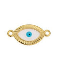 (GQE8059-GWH) Alloy Motif eye 22x11mm vitraux with rays (2 PCS) (GQE8059-GWH) Alloy Motif eye 22x11mm vitraux with rays (2 PCS)