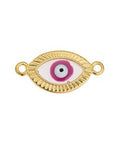 (GQE8059-GWH) Alloy Motif eye 22x11mm vitraux with rays (2 PCS) (GQE8059-GWH) Alloy Motif eye 22x11mm vitraux with rays (2 PCS)