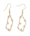 (GQE8409-02) Dangle Earrings, Real 18K Gold Plated Brass Cubic Zirconia Pendants and Brass Earring Hooks, about 45mm (1 PAIR) (GQE8409-02) Dangle Earrings, Real 18K Gold Plated Brass Cubic Zirconia Pendants and Brass Earring Hooks, about 45mm (1 PAIR)