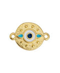 24KT.GD.PL. (GQE8517-A) (GQE8517-X) Alloy Eye motif ethnic with 2 drops with 2 rings 20x14mm (2 PCS) (GQE8517-X) Alloy Eye motif ethnic with 2 drops with 2 rings 20x14mm (2 PCS)