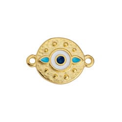 24KT.GD.PL. (GQE8517-A) (GQE8517-X) Alloy Eye motif ethnic with 2 drops with 2 rings 20x14mm (2 PCS) (GQE8517-X) Alloy Eye motif ethnic with 2 drops with 2 rings 20x14mm (2 PCS)