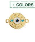 (GQE8517-X) Alloy Eye motif ethnic with 2 drops with 2 rings 20x14mm (2 PCS) (GQE8517-X) Alloy Eye motif ethnic with 2 drops with 2 rings 20x14mm (2 PCS)