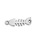 (GQF7219B) Motif fishbone with 2 eyes 21x6.5MM (4 PCS) (GQF7219B) Motif fishbone with 2 eyes 21x6.5MM (4 PCS)