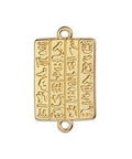 (GQH7088A) Rectangular Link motif with hieroglyphics 24mm  (2 PCS) (GQH7088A) Rectangular Link motif with hieroglyphics 24mm  (2 PCS)