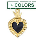 (GQH7100X) Mexican heart motif pendant 15X27MM (2 PCS) (GQH7100X) Mexican heart motif pendant 15X27MM (2 PCS)