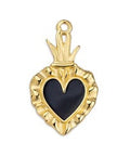 (GQH7100X) Mexican heart motif pendant 15X27MM (2 PCS) (GQH7100X) Mexican heart motif pendant 15X27MM (2 PCS)